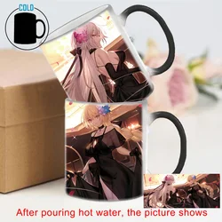 Black Dress Sexy Girl Mug BSKT-060 Color Change Coffee Mug Anime Ceramic Mugs Coffee Cups Sublimation Blanks Kawaii Cup Custom