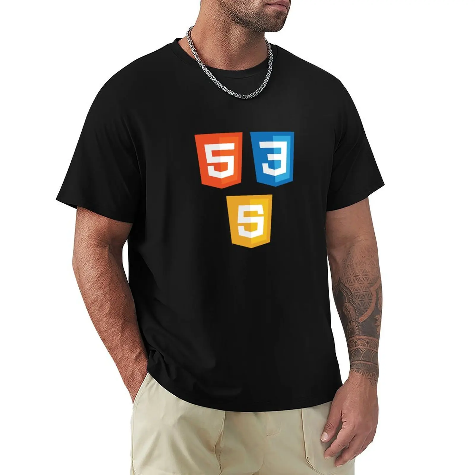 Camiseta Html Css Javascript, camiseta holgada de talla grande