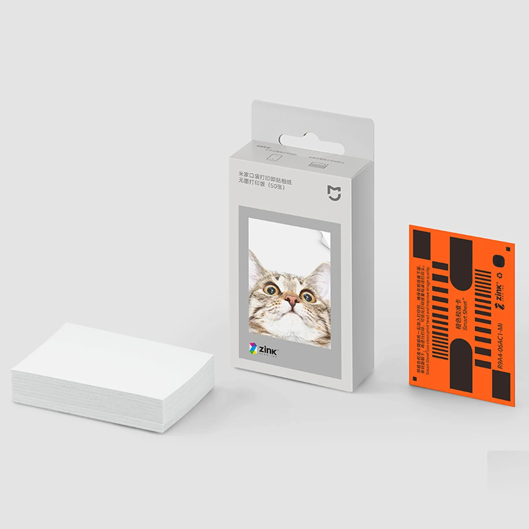 Original Mijia Pocket Printer Paper ZINK Self-adhesive Photo Print Sheets For Xiaomi 3-inch Mini Pocket Photo Printer Only Pape