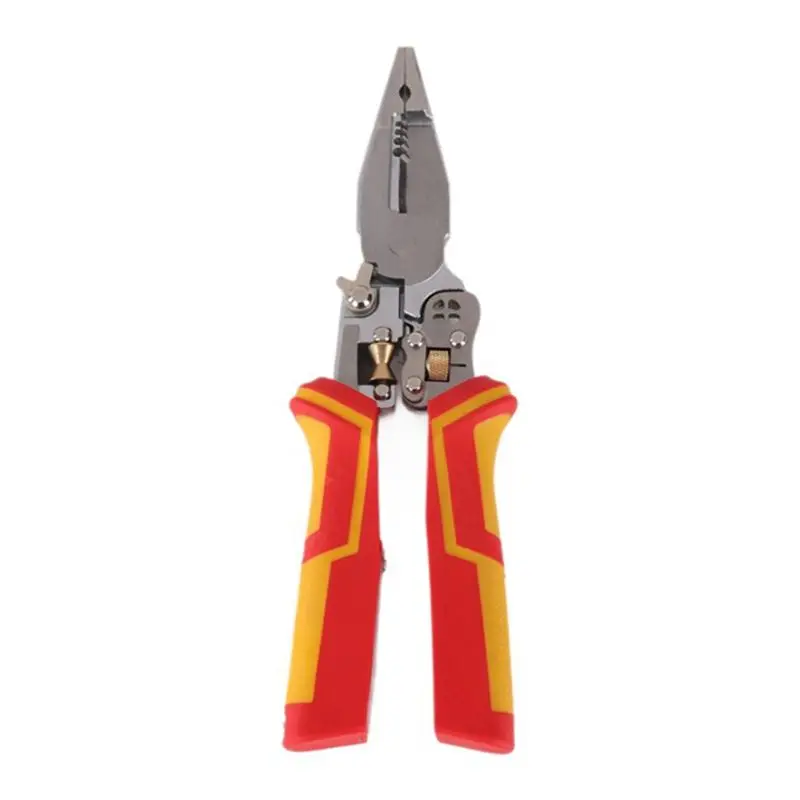 Innovative Electricians Voltage Testing Cable Cutting Scissors Multi-Function Wire Stripper Crimping Pliers