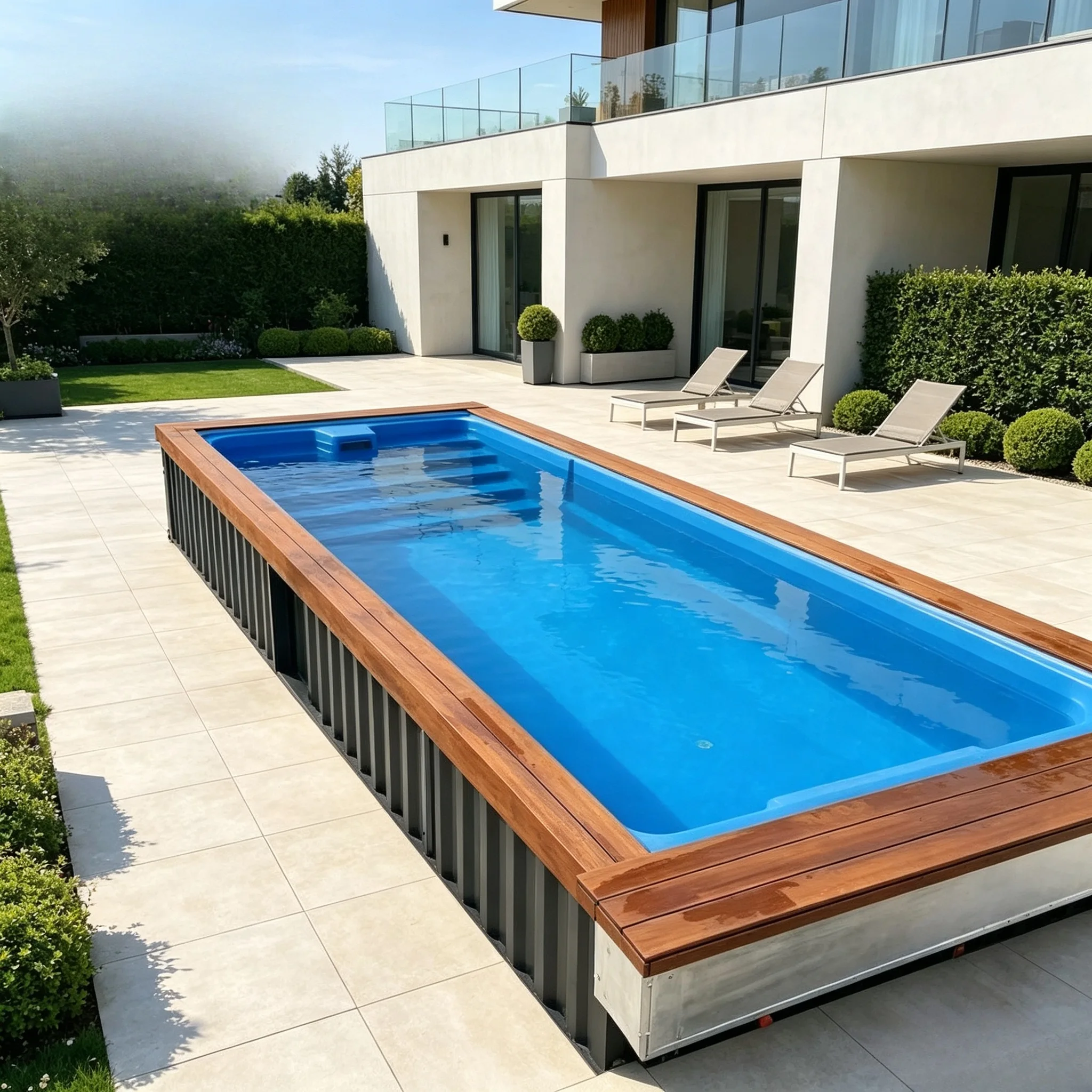 20ft Shipping Container Pool Modular Swimming Pool Outdoor Family Pool Backyard Custom Design Swimming