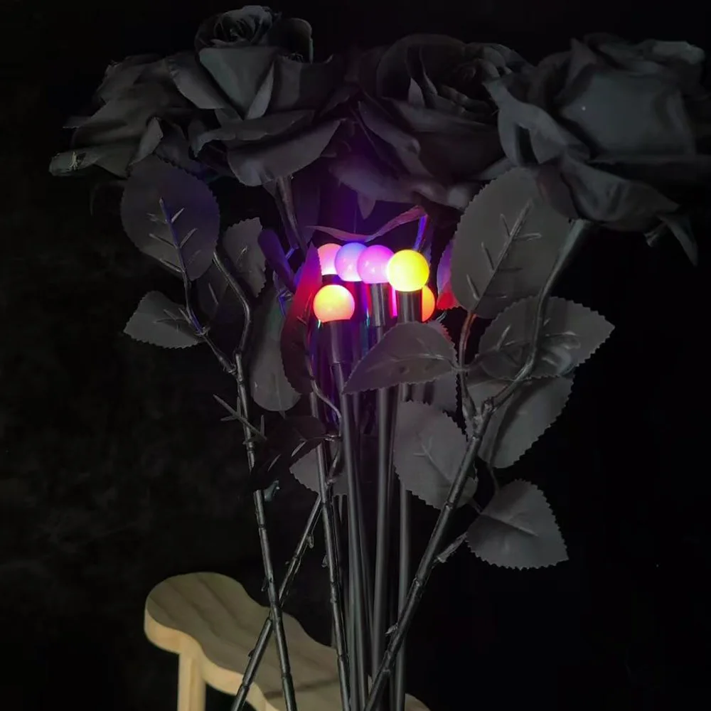 

1 шт. красочный светодиодный садовый светильник, солнечная лампа, уличное водонепроницаемое рождественское украшение, Хэллоуин, пейзаж, дорожка, лужайка, фея, огонь