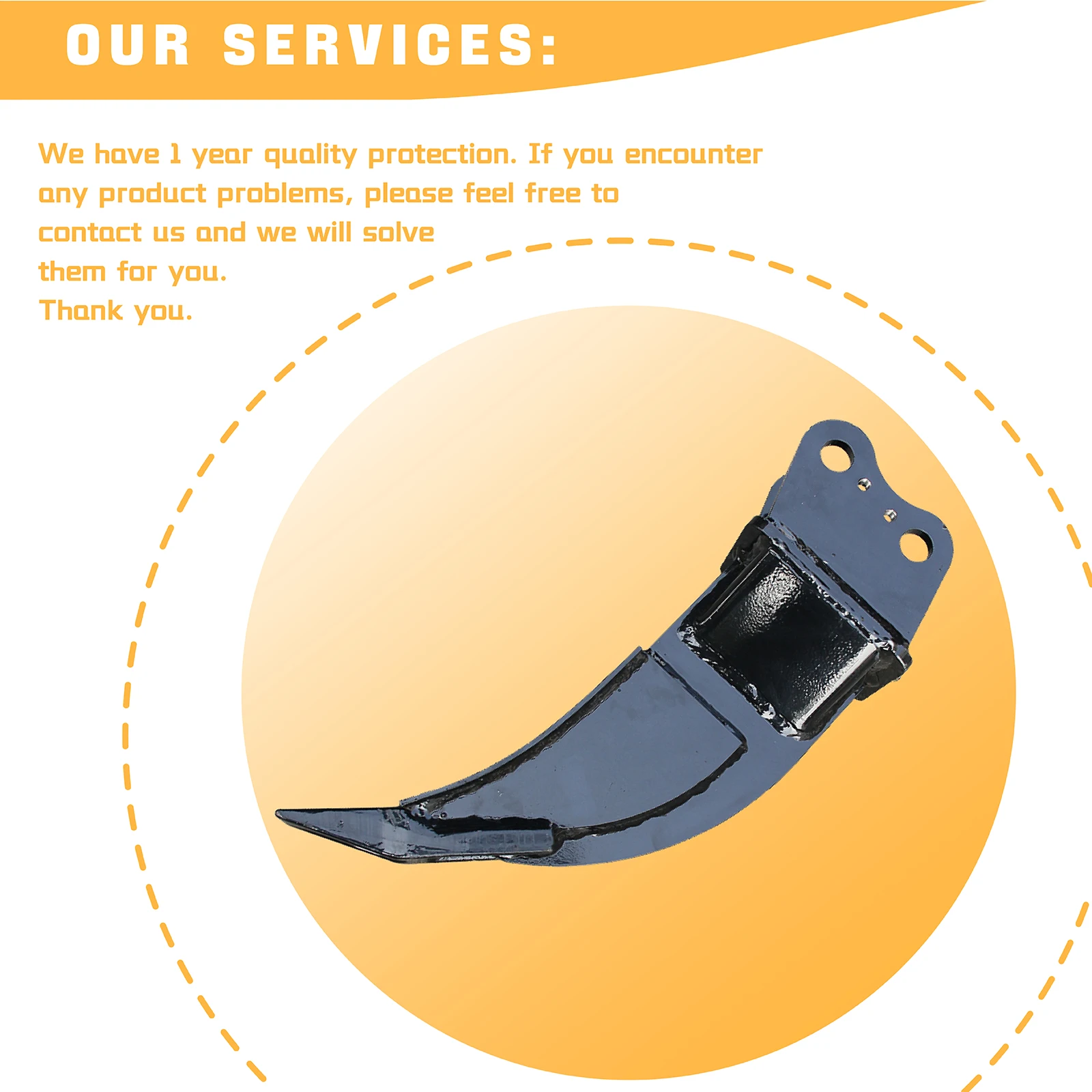 Accessori per mini escavatore Ripper Accessori per escavatore cinese per fori Parti ausiliarie per scavo per piccola escavatore da 1 tonnellata