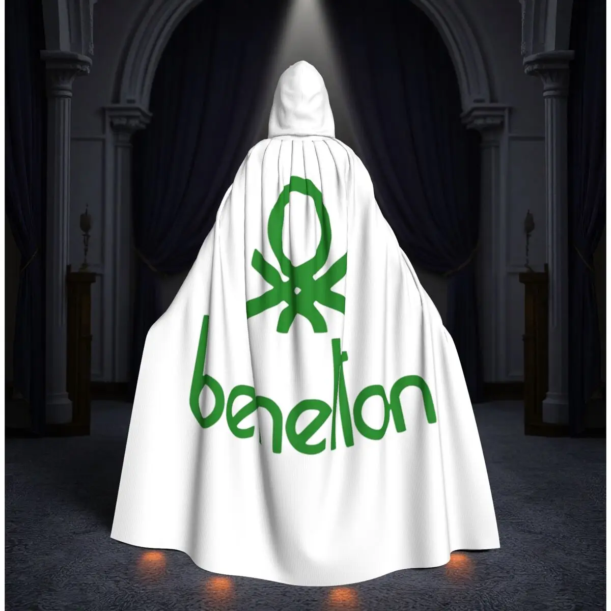 

United Colors Of Benetton Long Hooded Cloak Witch Medieval Costume Cosplay Cape HalloweenVampire Adult Unisex