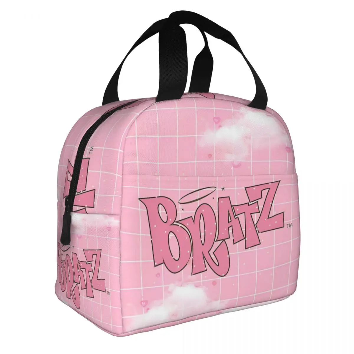 Pink Bratz Insulated Lunch Bag Cooler Bag Meal Container Large Tote Lunch Box Men Women Beach Picnic