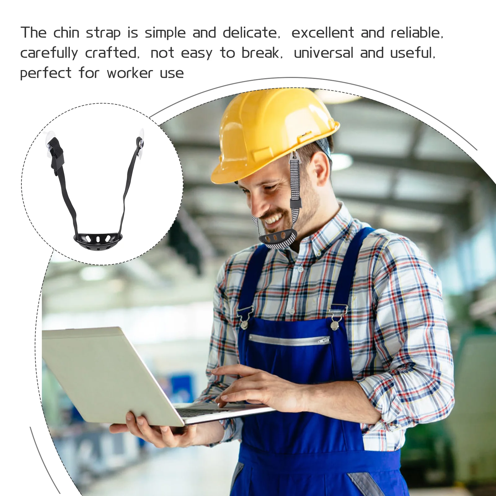 Chin Strap for Work Hat Replacement Hardhat Adjustable Construction Adhesive Tape Universal