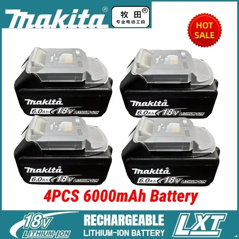 

100% Authentic Makita 18V battery 6.0Ah Rechargeable，for Makita Drill LXT400 DRT52 DTW700 DGA404 DDF487 DHL FAST DELIVERY