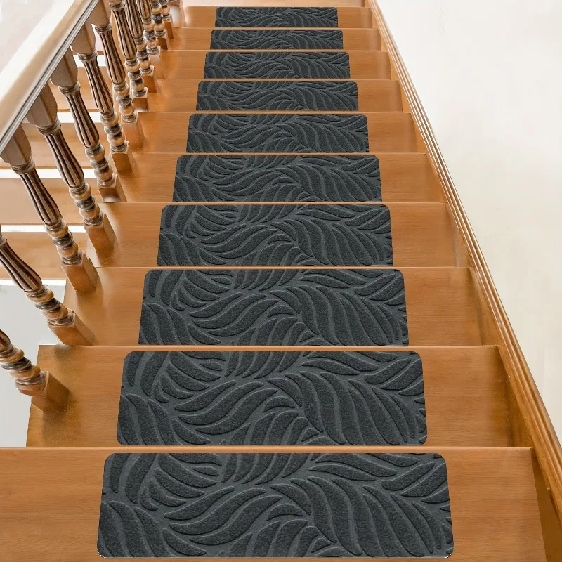 7/15pc Anti-Slip Carpet Stair Mats 55*19cm Indoor Stair Tread Safety Mats for Pet and Elderly Self-adhesive Stair Protection Mat