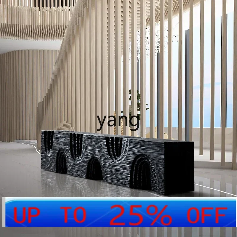 CX simple solid wood carving creative stool log bench hotel homestay shopping mall