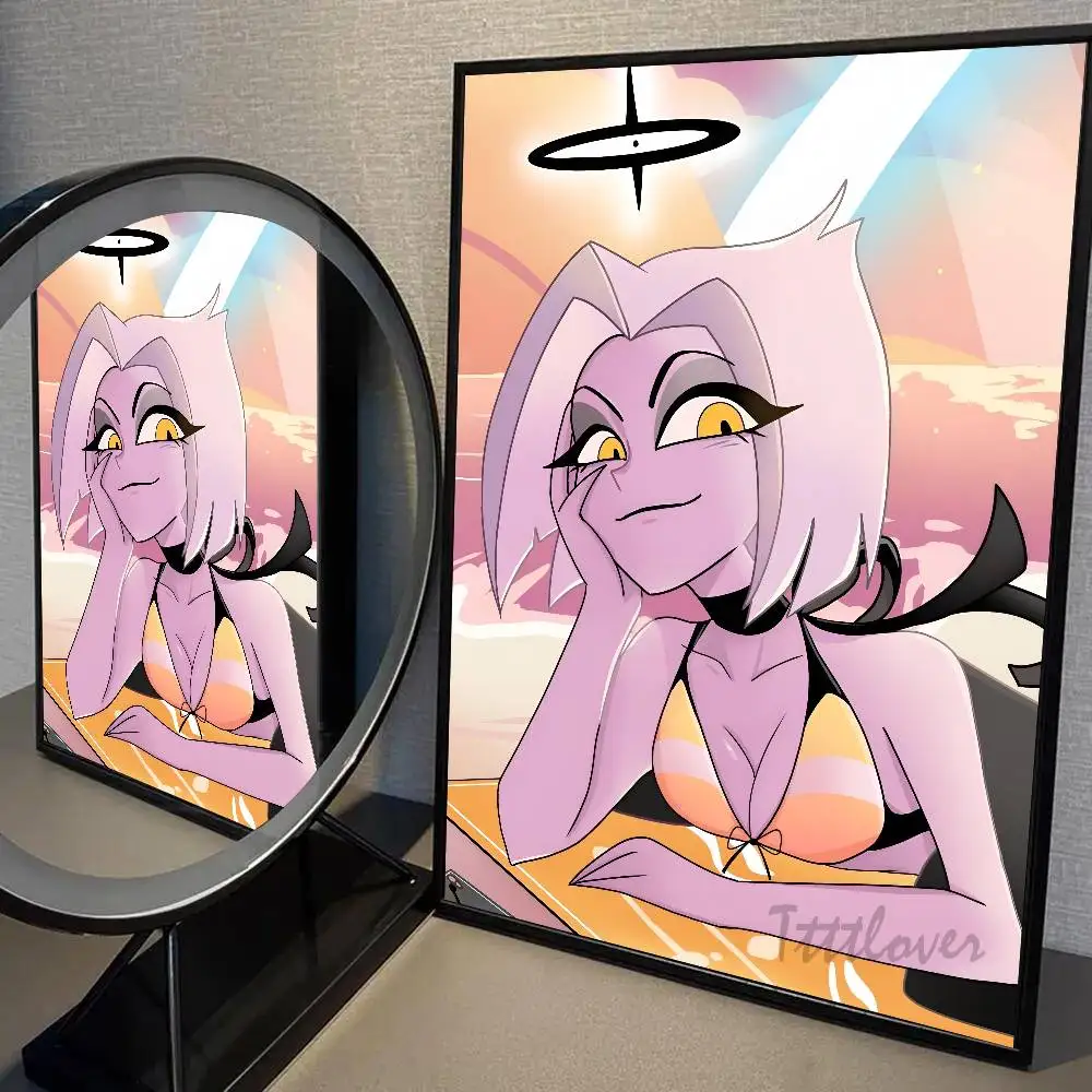 Anime Lute H-hazbin Hotel Poster Hochwertige Selbstklebende Wandkunst Dekorationen Farbdrucke Klebend – Detail 15