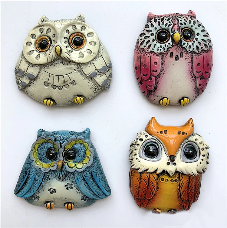 PRZY Mold Silicone Cute Owl Animal Fondant Cake Molds For Cake Decoration Aroma Stone Mold Retro 4 Styles Owls Cartoon Moulds