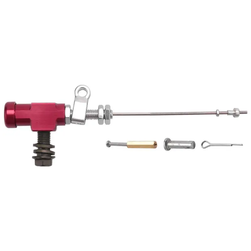 AB56-4X Motorcycle Hydraulic Clutch Master Cylinder Rod Brake Pump M10x1.25Mm Aluminum Red