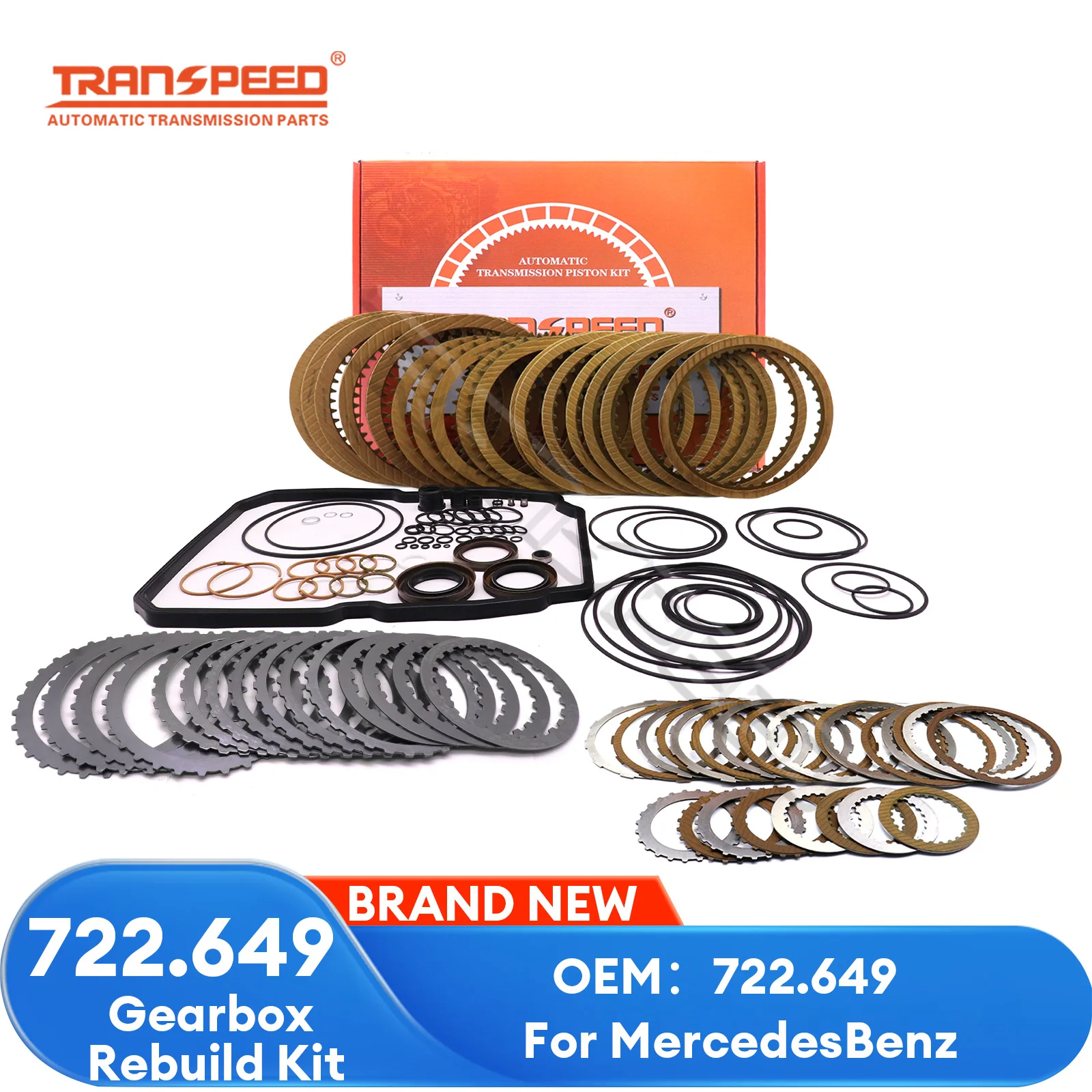 TRANSPEED 722.650-722.699 Transmission Master Rebuild Kit Friction Steel Kit For Merce-des-Benz GLC300 GLC300 GLE350 2004-ON