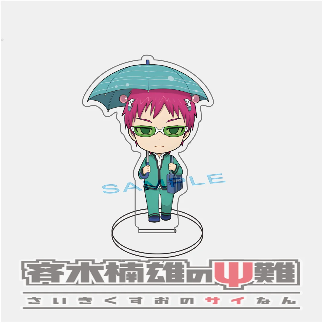 Anime The Disastrous Life of SaikiK Saiki Kusuo/Nendou Riki Cute Figure Desktop Ornament Cosplay Acrylic Stand Keychain Gift S