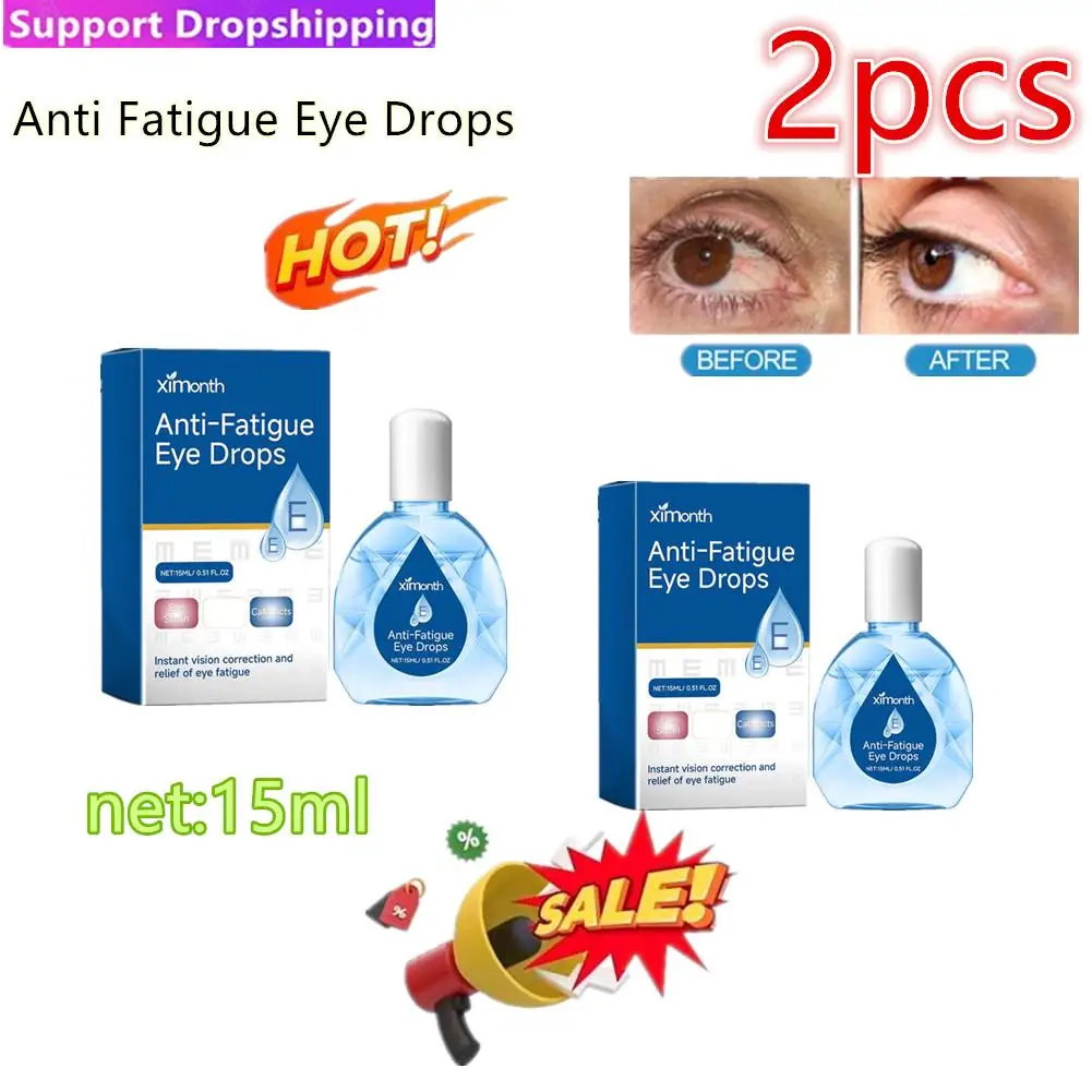 

2pcs 15ml Cool Eye Drops Cleanning Eyes Detox Relieves Eye Fatigue Relax Discomfort Products Health Massage Removal Care