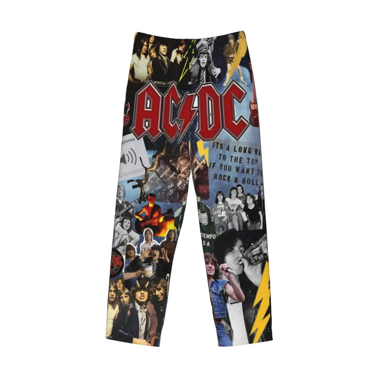 

Изготовленные на заказ пижамные штаны AC DC Heavy Metal, мужская одежда для сна, штаны для сна с карманами
