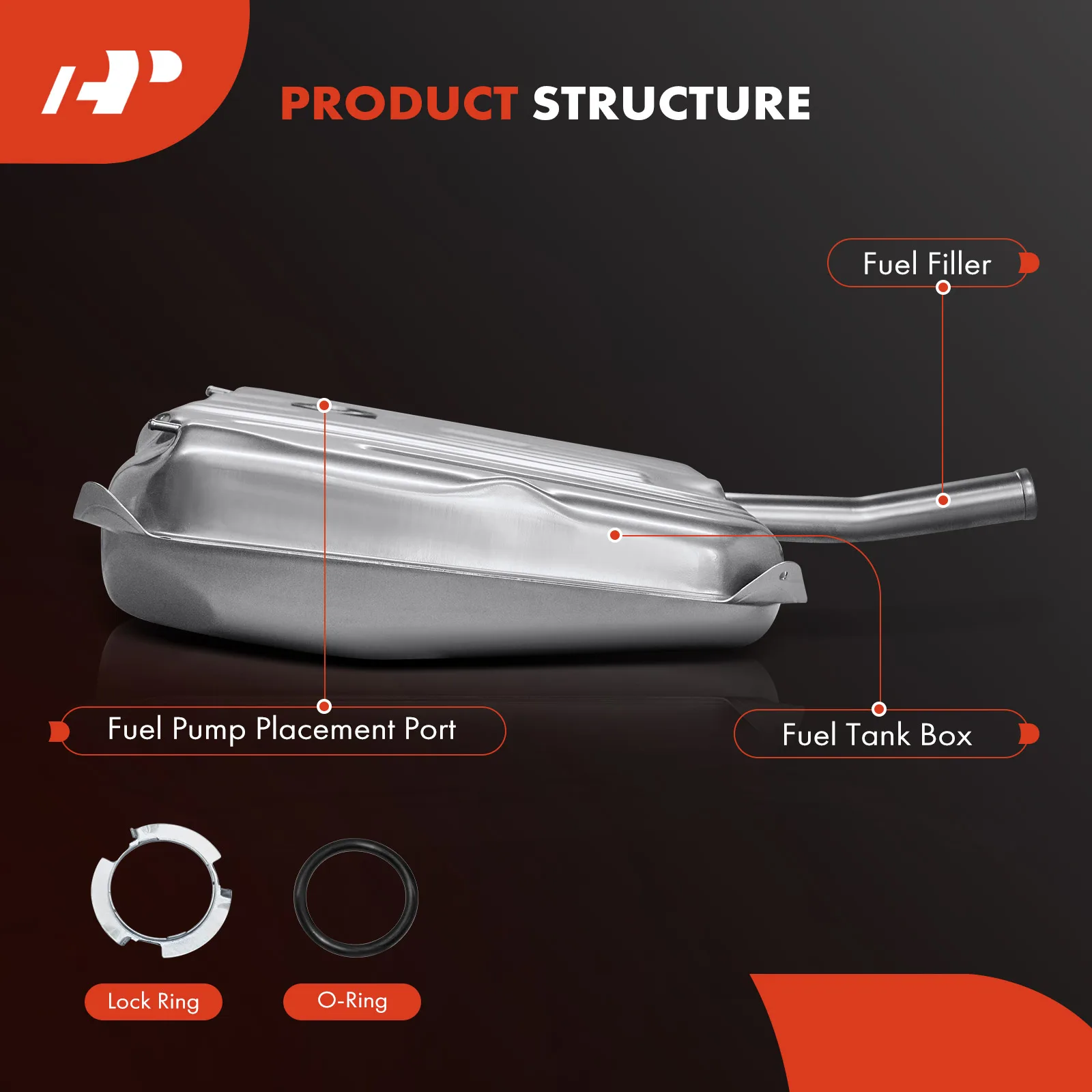 A-Premium 20 Gallons Fuel Tank for Buick GS 1970 V8 5.7L with Evaporative Emission Control