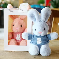 40/50cm cute rabbit plush toy super soft bunny with sweater scarf exquisite LED box baby kids stuffed toys boys girls Xmas gift