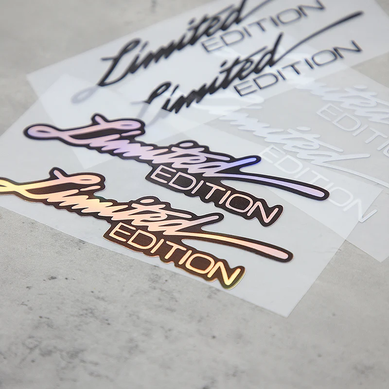 2 pezzi/set adesivi per auto/articolo con motivo "edizione limitata", facile da applicare, evidenziando l'icità