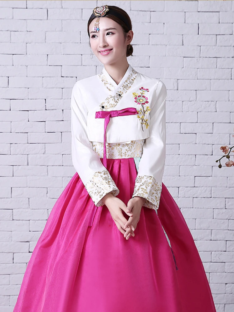 Abito Hanbok coreano per donna Costume tradizionale antico da ballo di scena Lady Palace Corea Abiti da ballo nazionale per matrimonio