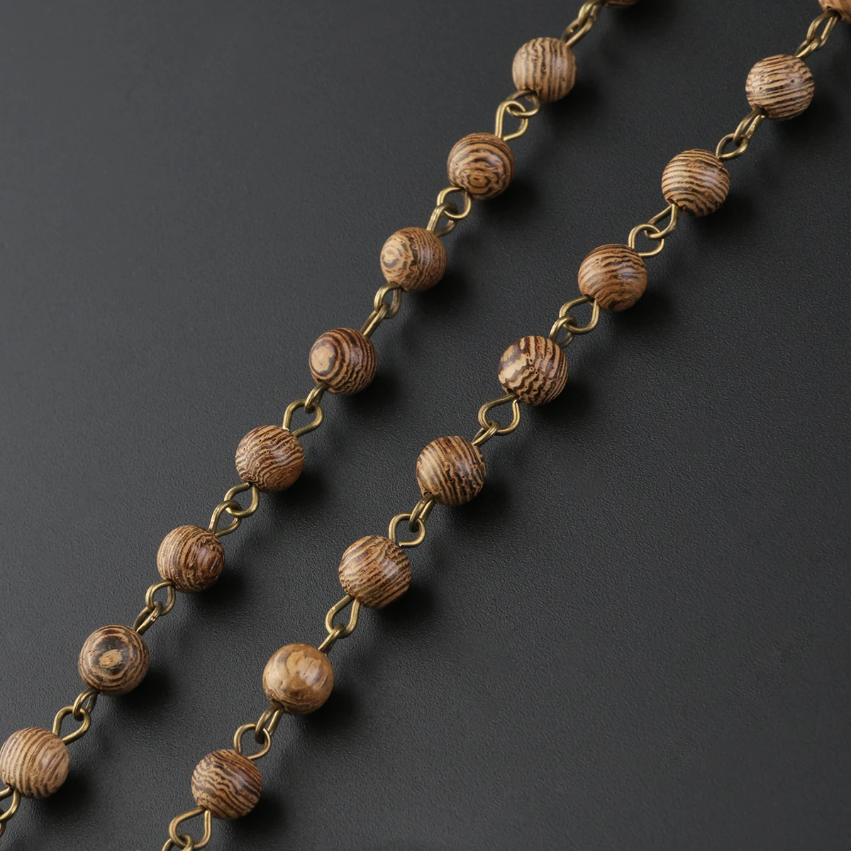 

Delicate Snake Style Eyeglass Chain Wood Bead Chain Anti Slip Elastic Silicone Tips Sunglass Strap Holder Fashion Jewelry