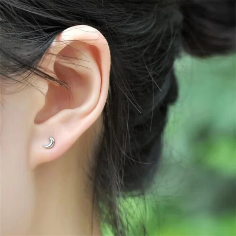 Real 100% 925 Sterling Silver Star Stud Earrings for Women Girls Fashion sterling-silver-jewelry brincos brinco