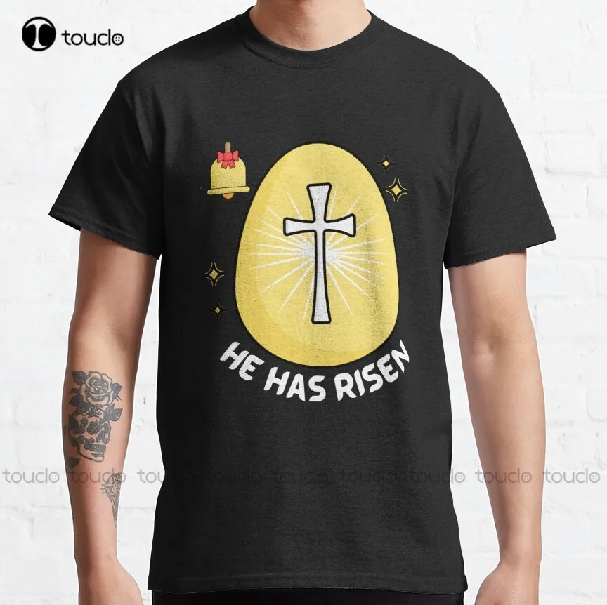 Gift Easter Is About Jesus He Has Risen Classic T-Shirt Short Sleeve Shirts For Women Creative Funny Shirt Breathable Cotton New