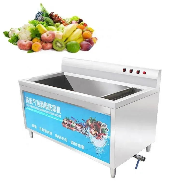 Commercial Restaurant Carrot Cassava Fruit Vegetable Vortex Bubble Washer Vegetable Washing Machine