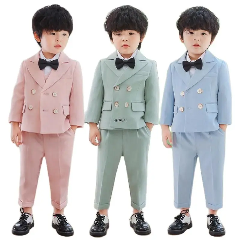 

Flower Boys Formal Wedding Suit Newborn Baby Kids1 Year Birthday Suit Children Photograph Dress Party Performance Show Costume