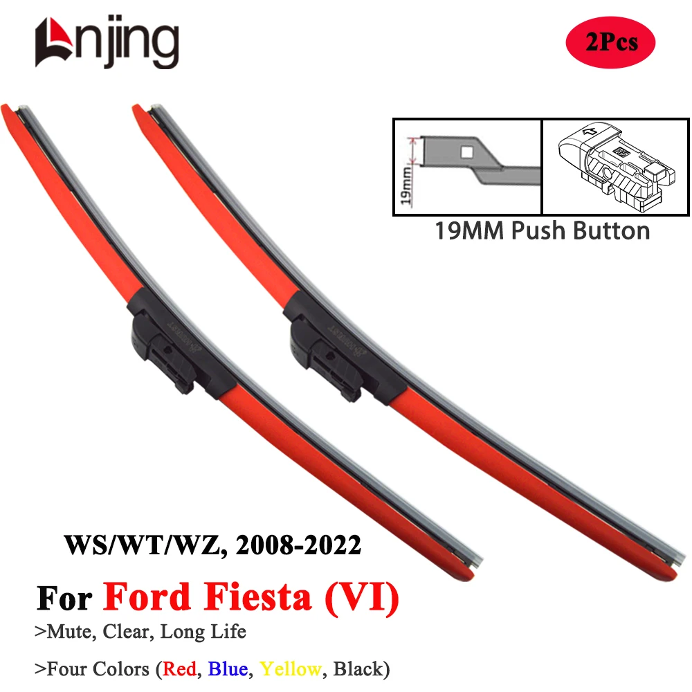 

Цветные щетки стеклоочистителя HESITE для Ford Fiesta Ikon WP WQ WS WT ST Модели хэтчбеков 2015 2016 2017 2019 2020 2021 2022