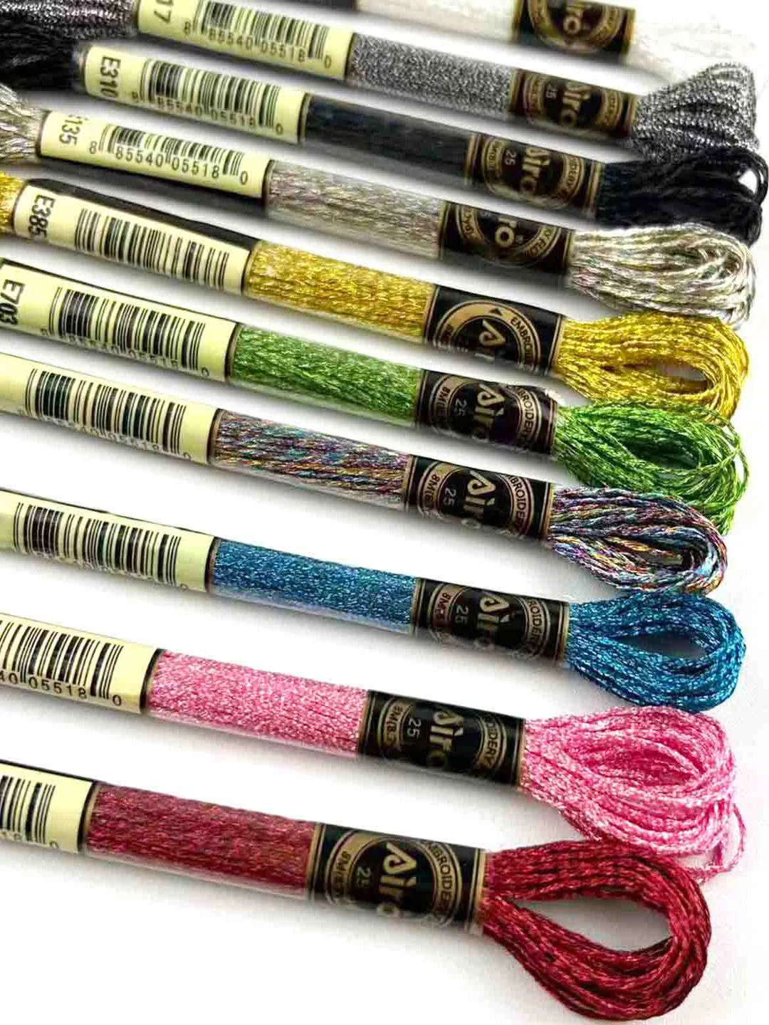 

Нитки для вышивания Airo Single 8м, однотонные, двухцветные, металлические, для рукоделия, аксессуары для вышивки крестом