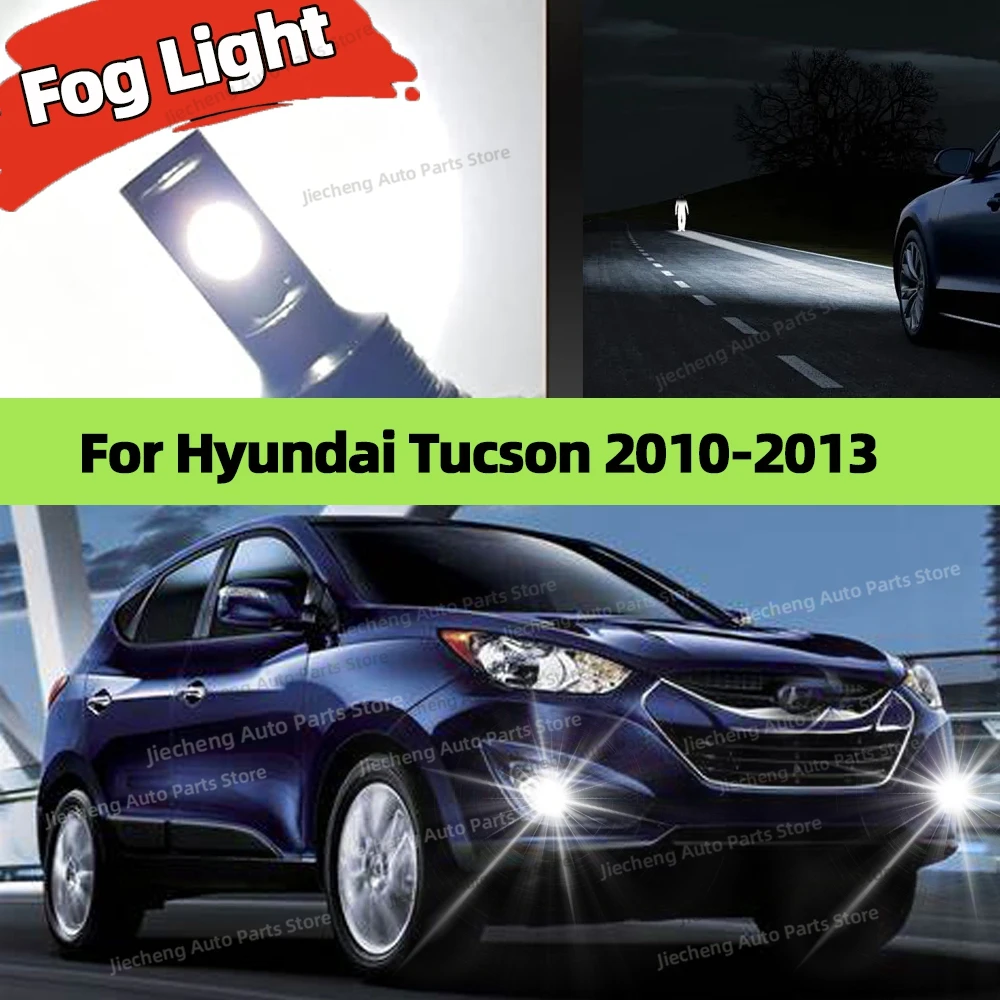 

2Pcs LED Fog Light Bulbs 25000LM Car Fog Lamp 880 Plug and Play 6000k White For Hyundai Tucson 2010 2011 2012 2013