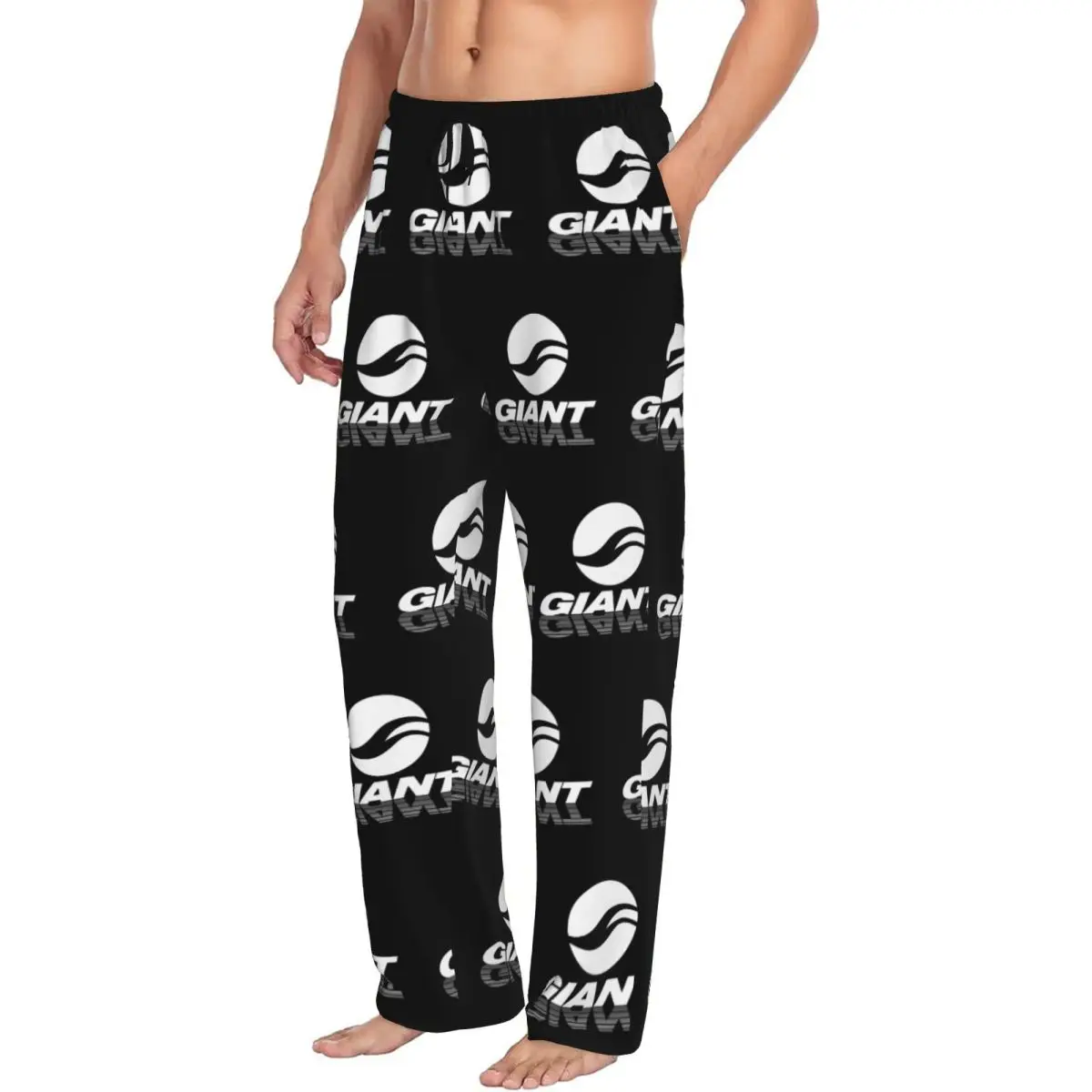 Custom Giant Bike Pajama Pants Men Sleepwear Sleep Lounge Bottoms with Pockets