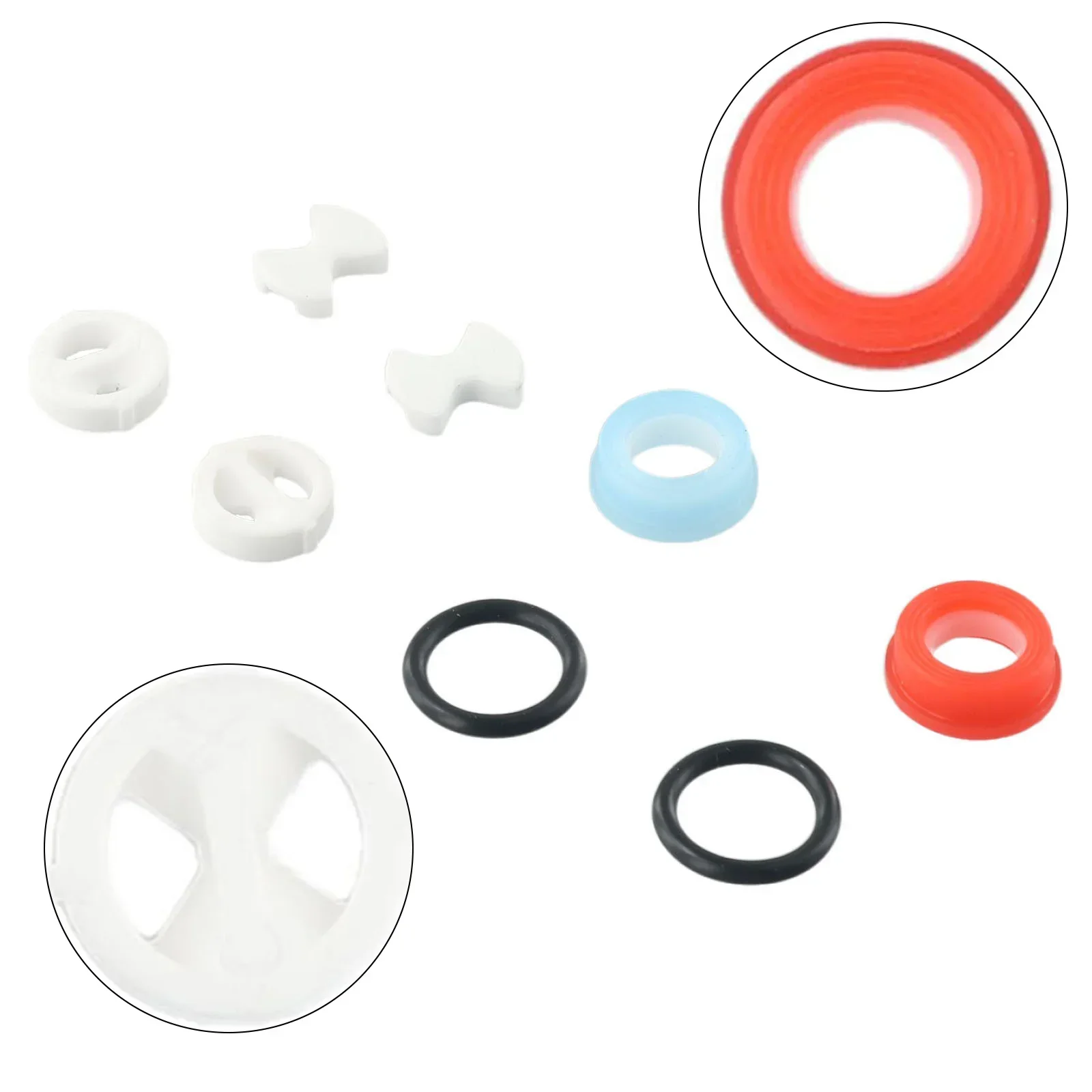 1/2'' Replacement Ceramic Disc Silicon Washer Insert Turn Replacement Valve Tap Turn Set For Valve Tap Random Color