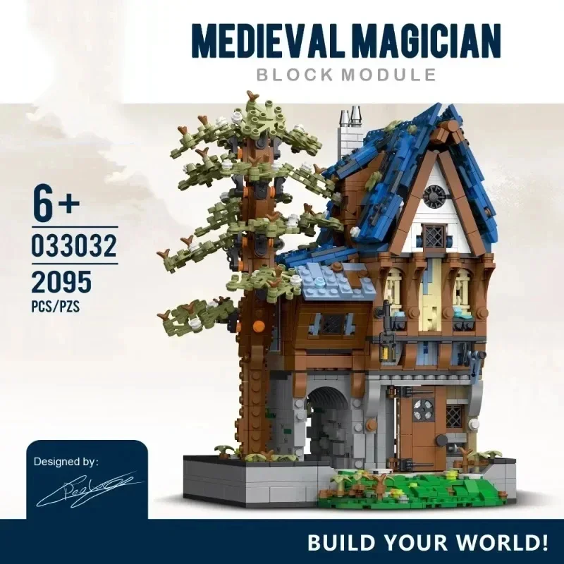 Medieval Blacksmith Shop Magic House Tavern Building Blocks MOC City Street View Bricks Set Adult Desktop Ornaments Kid Toy Gift