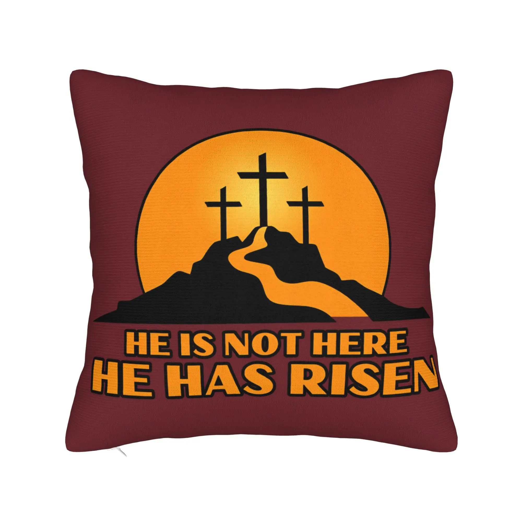 He is Risen Boho Easter Christian Cross Pillow Case  Kawaii Pillow Cover Soft Pillowcases For Sofa Home Decoration