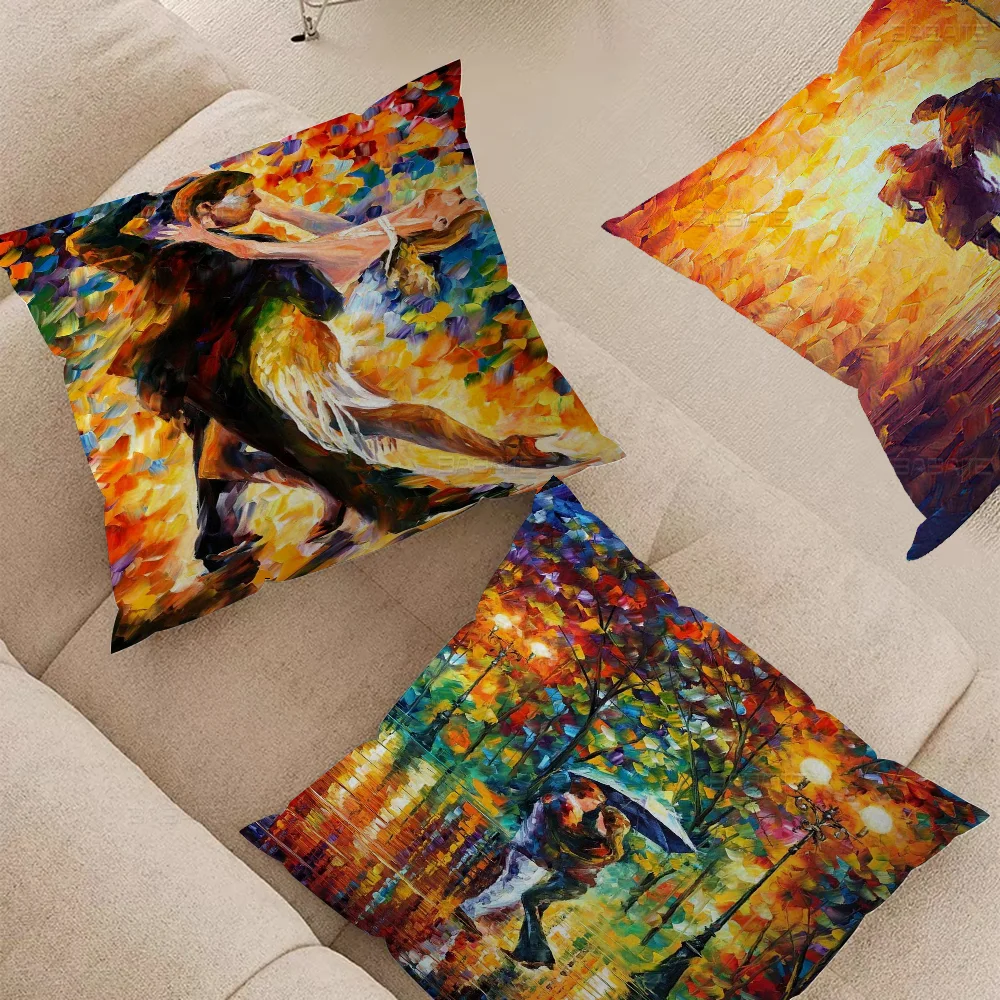 L-leonid Afremov Oils Pillow Gift Home Office Decoration Bedroom Sofa Car Cushion Cover Case 45x45