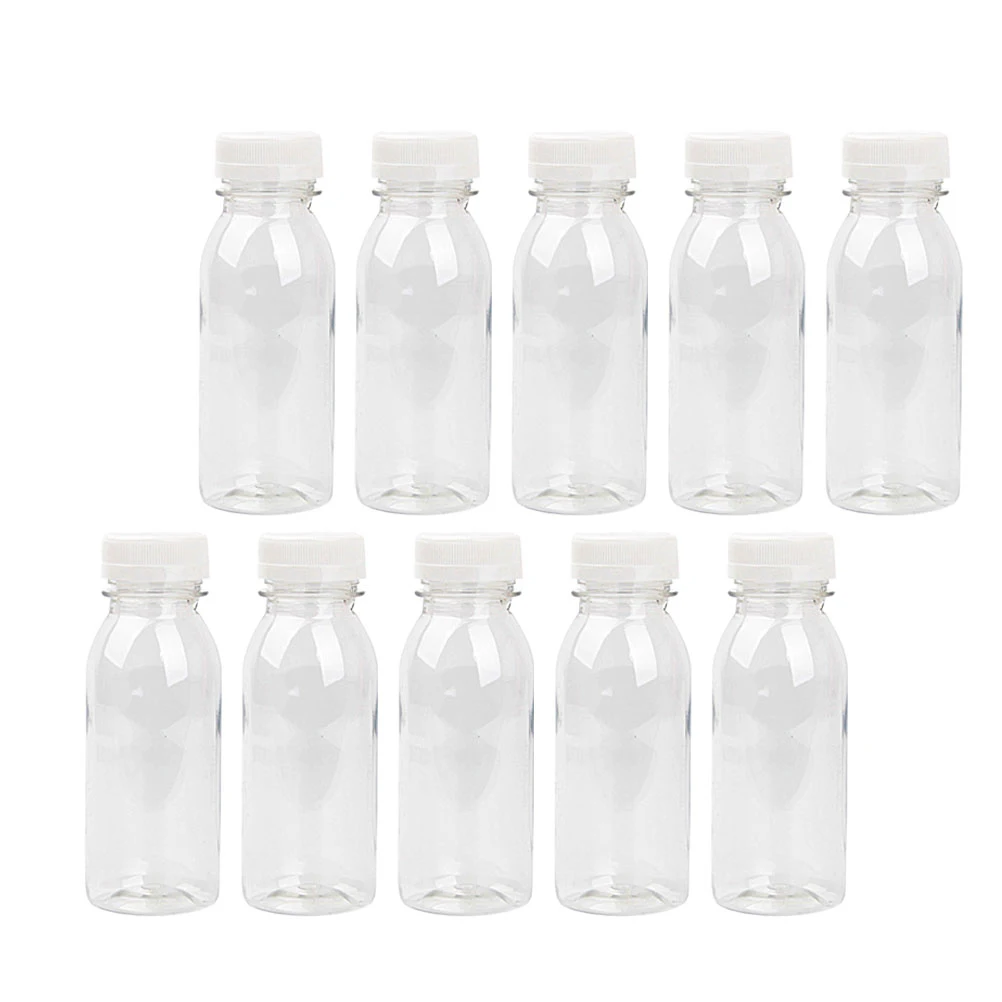 

12pcs Drink Bottles Wide Mouth PET Transparent Juice Milk Yogurt Storage Bottle Easy Milk Storage Bottles