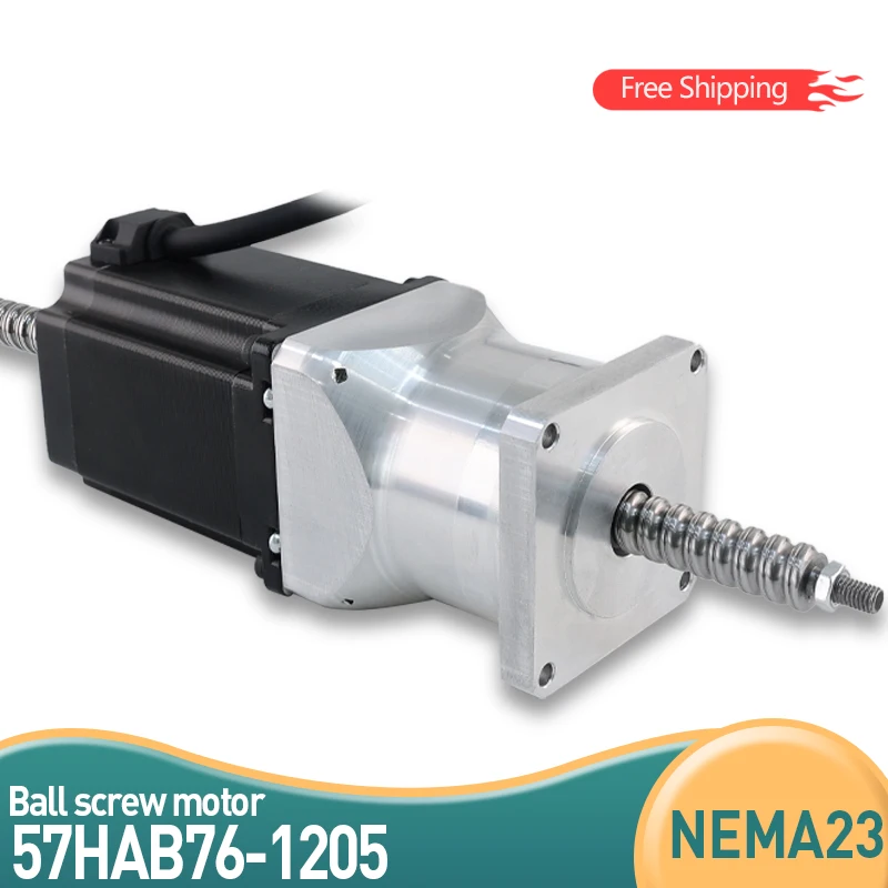 new product 57HAB76-1205-200MM Ball through screw Stepper Motor With SFU1205/1210 For cnc 3D Printer screw Stepper Motor NEMA23