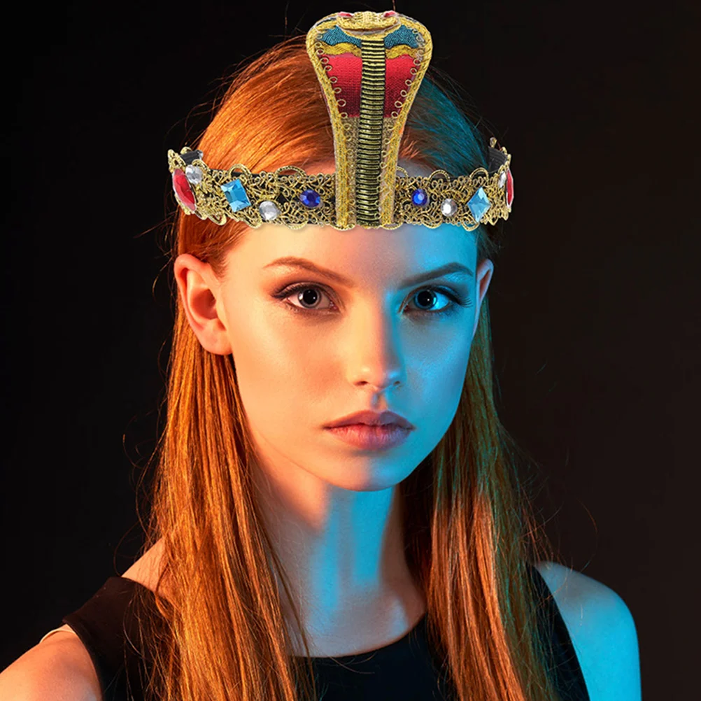 

1 set Snake Headband Bracelet Set Egyptian Costume Accessories Halloween Party Props Cosplay Supplies Hair Hoops Metal Decor