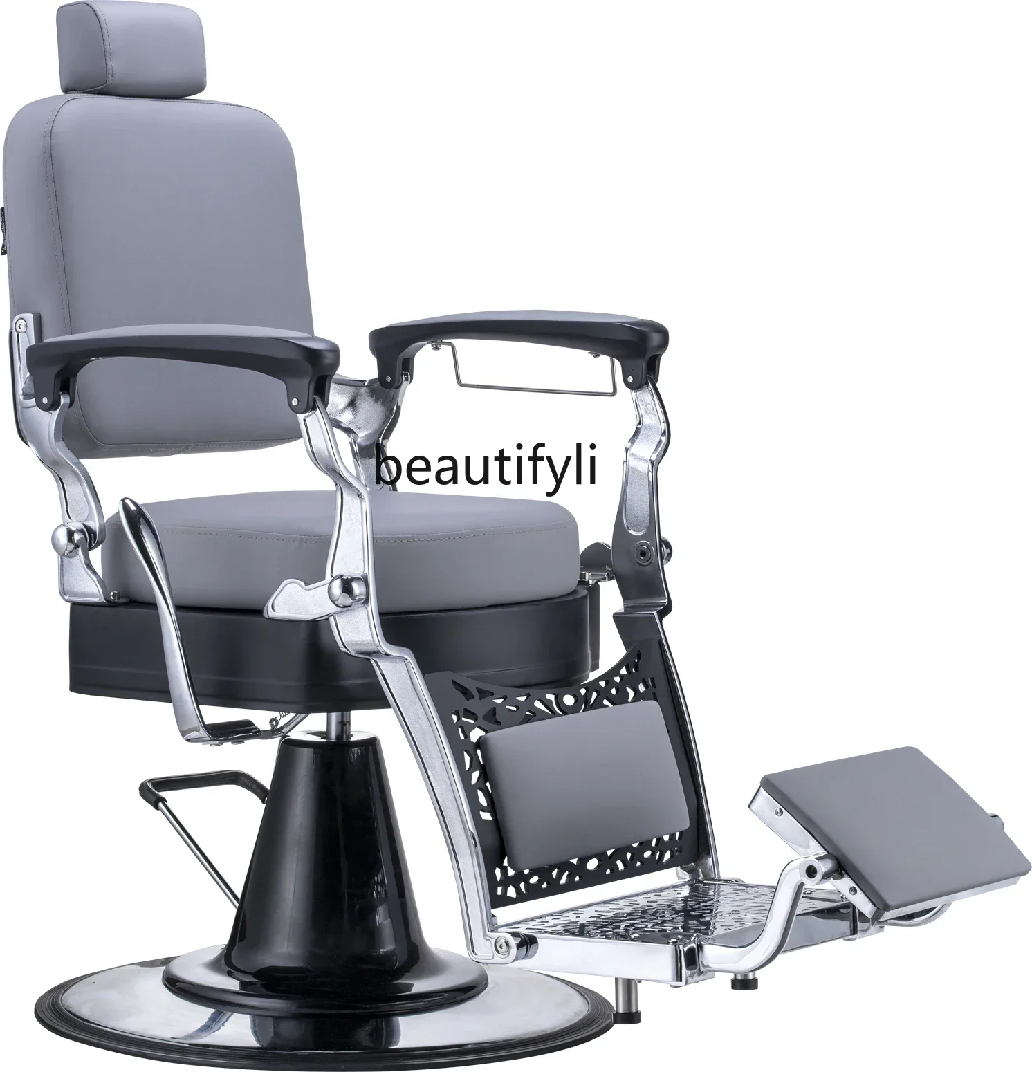 Barber Shop Chair Can Be Put down Retro Oil Head Large Chair for Hair Salon Hair Cutting Chair