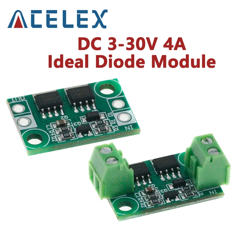 DC 3-30V 4A Ideal Diode Module Battery Charging Charger Anti Reverse Connection Power Protection Board Module Common Ground