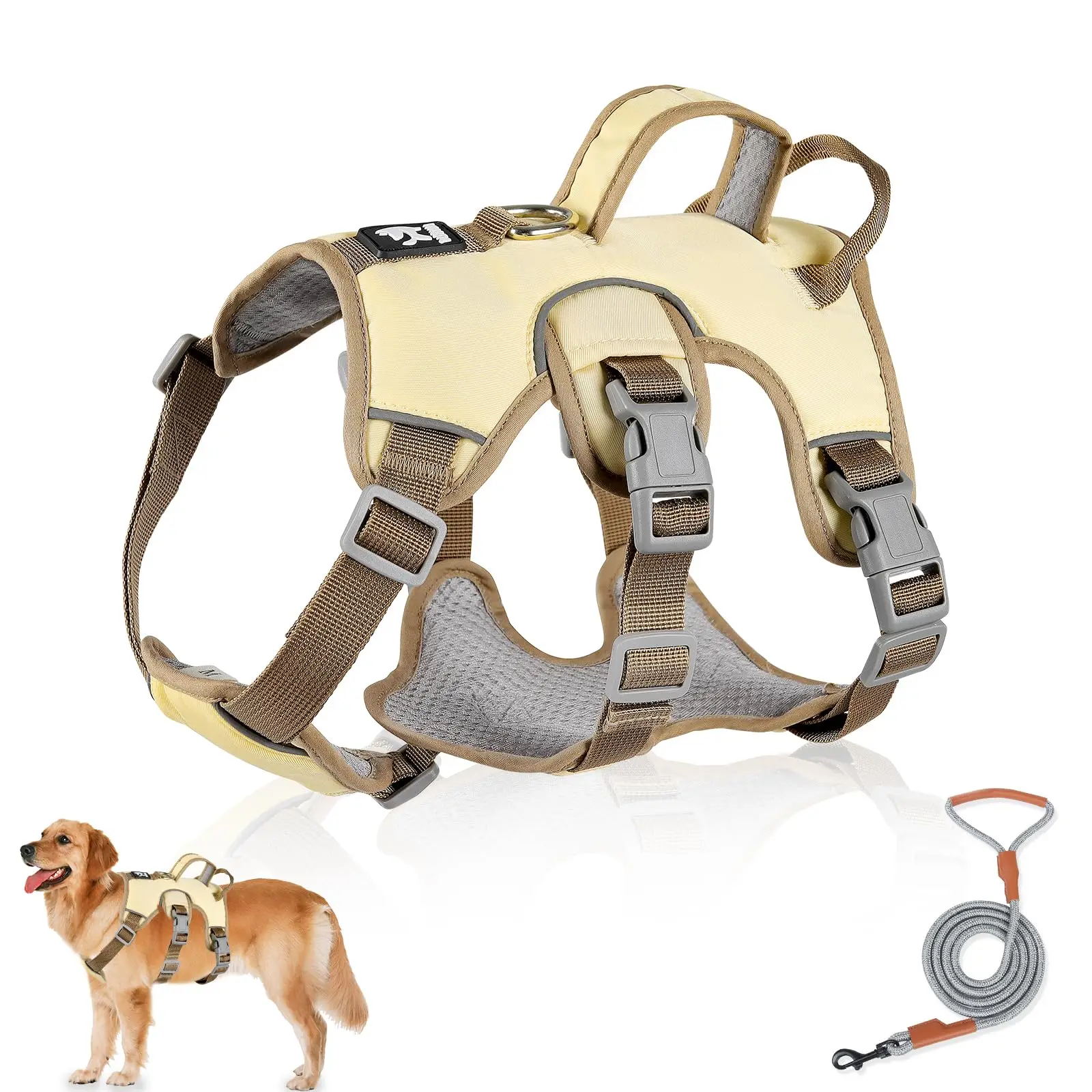 Multi-Purpose Dog Harness with Lead Set Escape Proof Anti-Pull Dog Harness Anti-Pull Harness, Dog Safety Harness Dog Harness