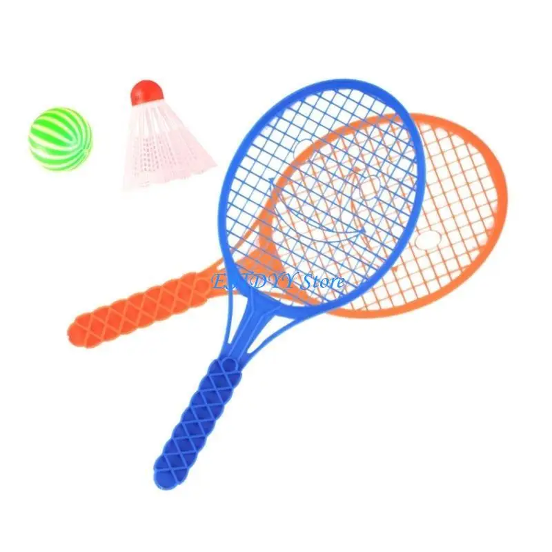 G6DE Child Sports Racket Tennis Racket Set Motor Development Toy Badminton Racket Set For Group Activities Preschool Play