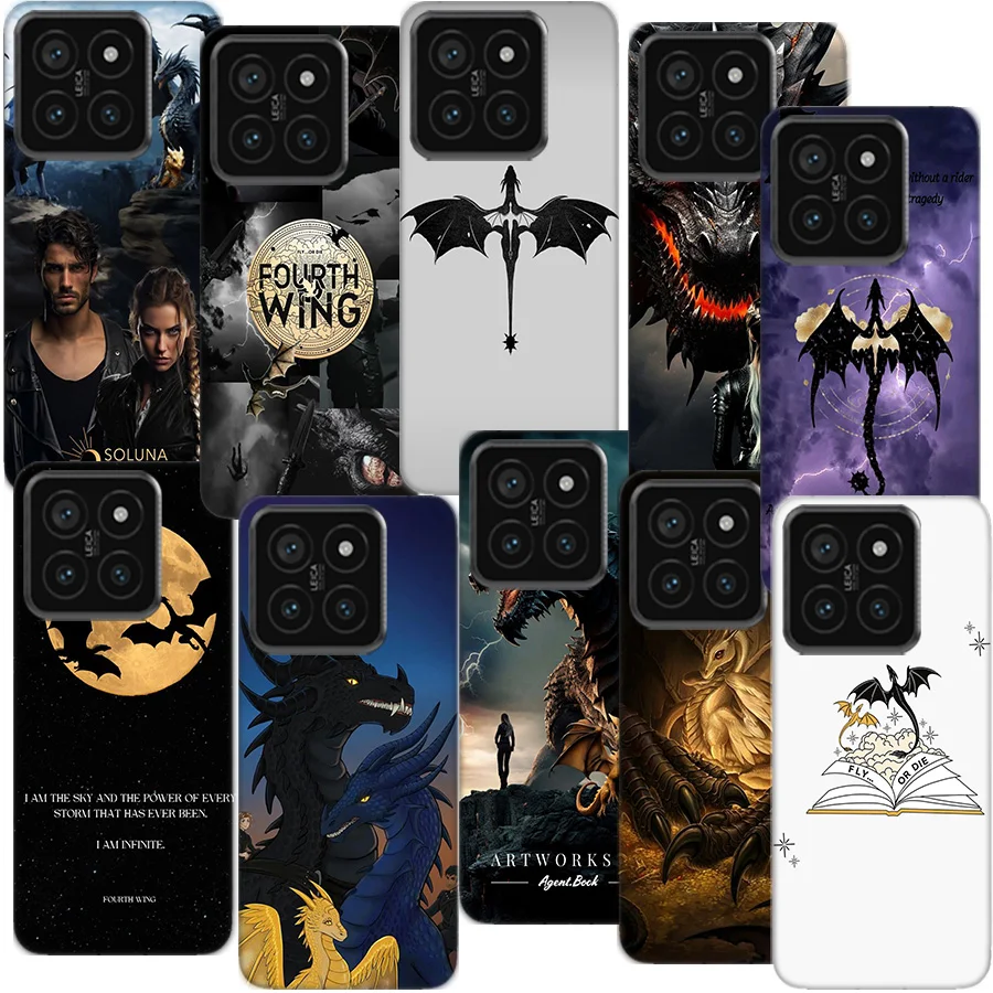 F-Fourth W-Wing Dragon Clear Phone Case For Xiaomi Poco F6 F5 Pro F3 X5 X4 NFC F4 X3 GT M5 M5S M4 M3 Pro F2 F1 Cover Coque Hard