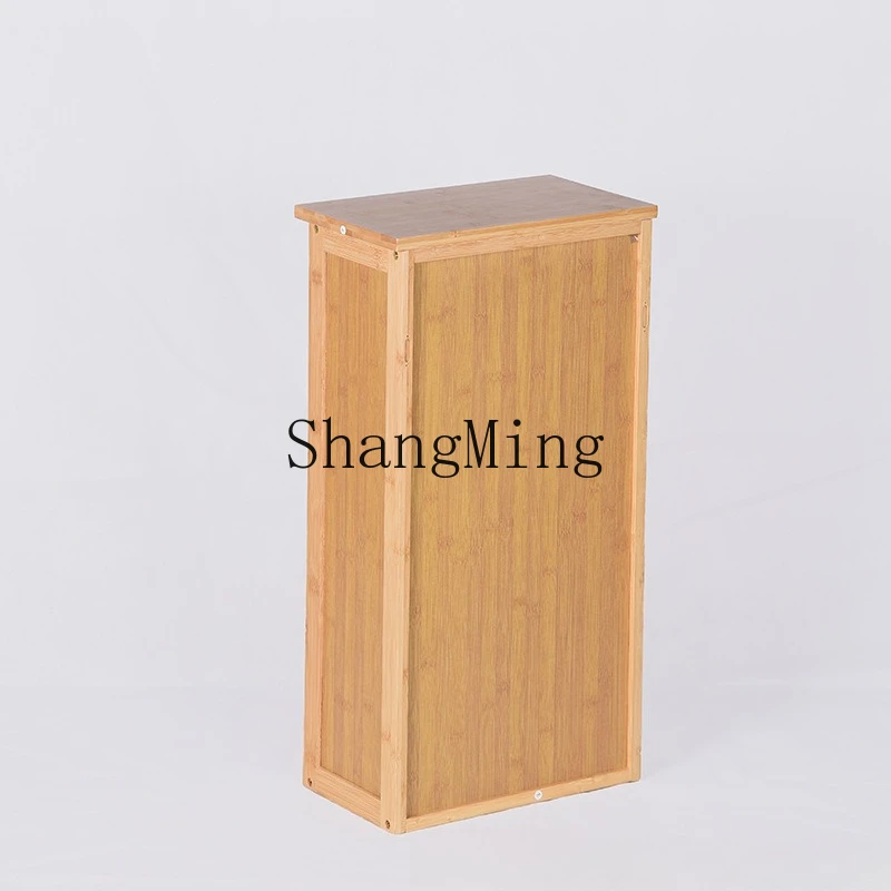 خزانة حائط من الخيزران متعددة الوظائف SM يمكن أن تكون خزانة حائط للتخزين على الحائط لغرفة النوم المنزلية من الأرض إلى السقف #3