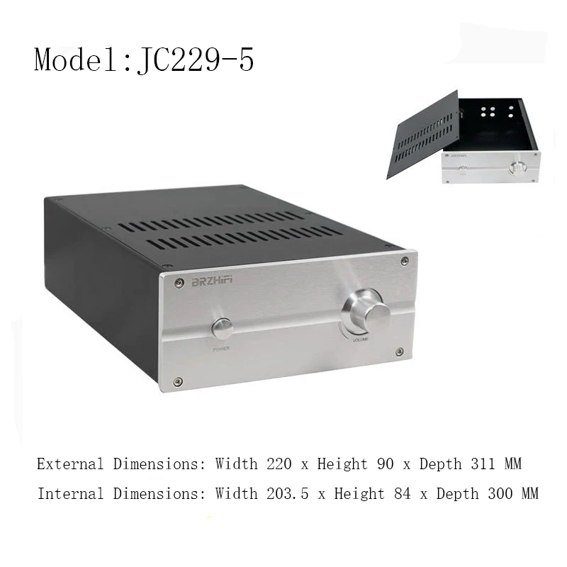 

Полностью алюминиевый корпус усилителя Weiliang Audio JC229-5 для предусилителей или усилителей мощности