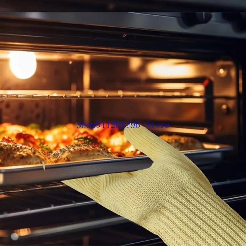 

P82A Heat Resistant 350°C Aramid Work Gloves With Double Insulation For High Temperature Jobs Welding Cooking Industrial Use