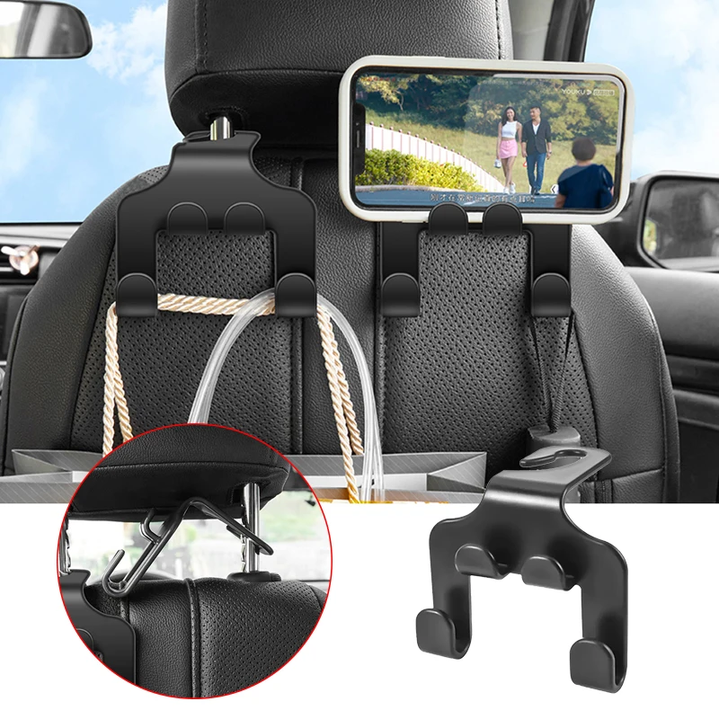 Gancho de asiento de doble cabeza para coche, Jaguar XF multifuncional para colgador de almacenamiento, XE, XJ, f-pace, x-type, s-type, e-pace, I-PACE, XK