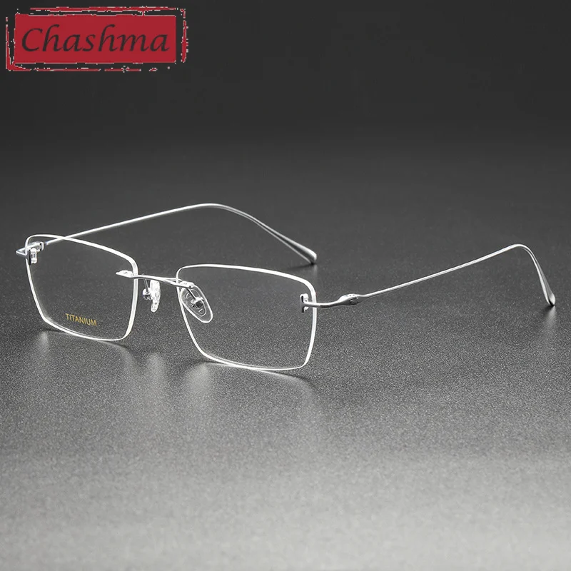 Chashma-gafas graduadas de titanio puro, lentes ópticas de alta calidad, montura para hombre y mujer, 7 g